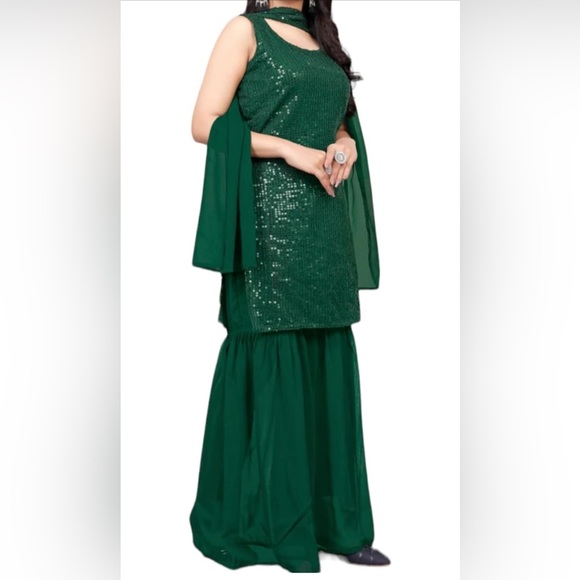 Sharara set, Indian ethnic wear 3 pcs set NWOT/NIP - Picture 2 of 11